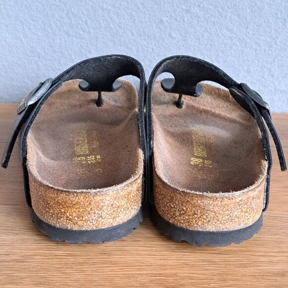 Birkenstock Women’s 38 US 7 Gizeh Thong Sandals Black Flat Summer Casual Boho - Picture 3 of 11